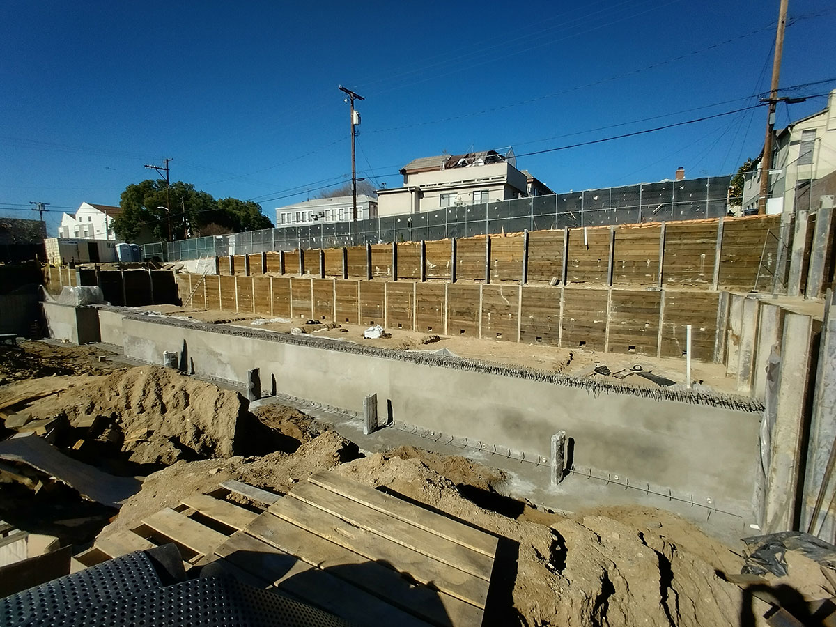 ESC team pouring a new slab for a commercial building.